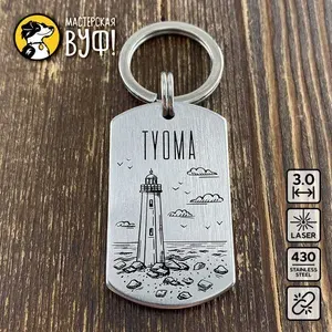 Адресник для собаки с изображением маяка, dogtag