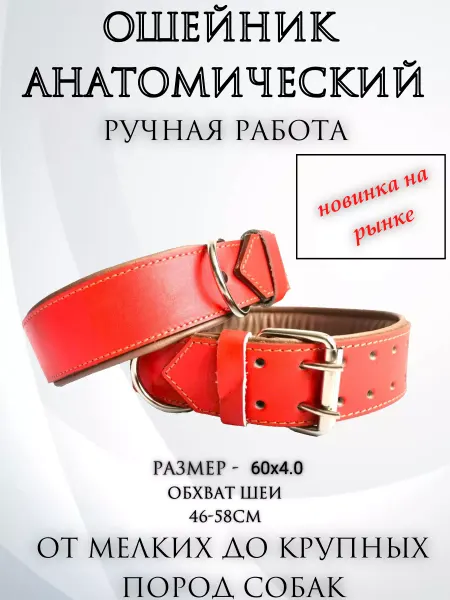 Family Hearth Ⅰ Ошейник для собак широкий кожаный
