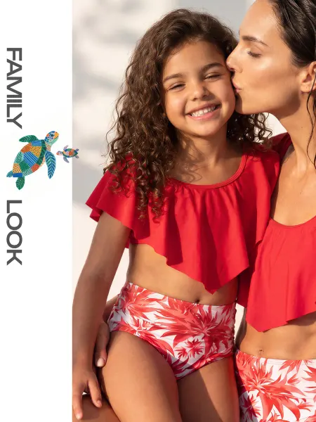 OCEANSIDE Купальник детский раздельный в бассейн и на пляж Family look