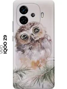Чехол на vivo IQOO Z9 с принтом "Совенок"