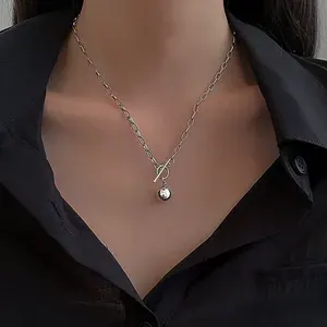 Цепочка с металлическим шариком серебро MiarDi