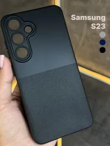 Чехол пупырчатый на Samsung S23 черный матовый