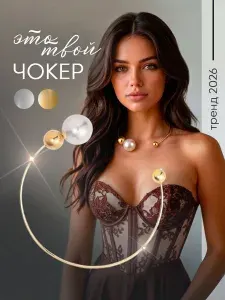 Чокер на шею женский жемчужный колье SVLove