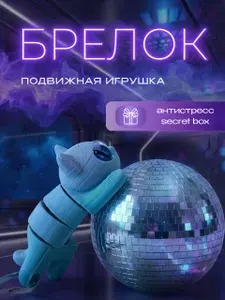 Подвижный брелок-игрушка антистресс Космический котик