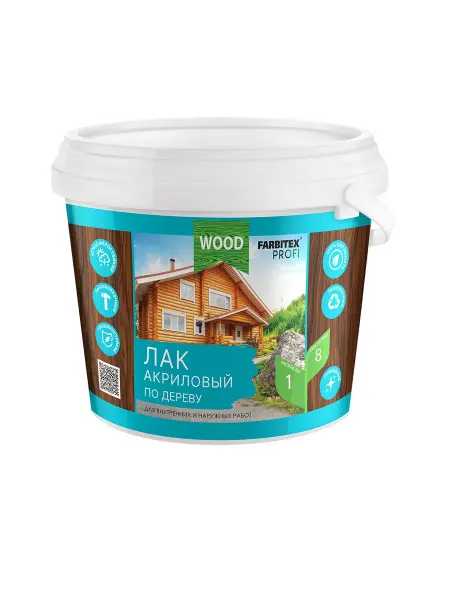 FARBITEX PROFI WOOD Лак для дерева, акриловый, глянцевый