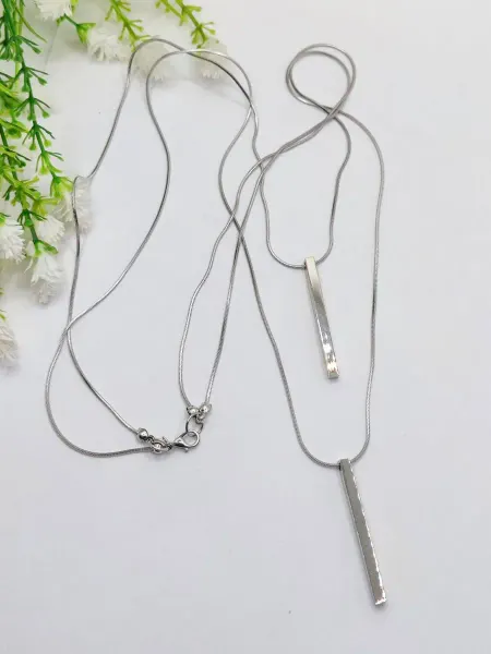 Fashion Jewerly Цепочка длинная двойная с кулоном