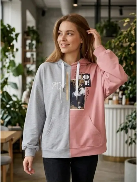 Fashion Margo Худи оверсайз с капюшоном футер спортивный
