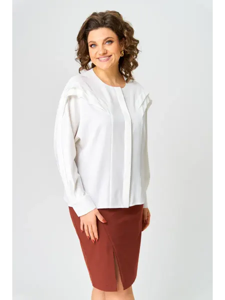 MARYIA FASHION. Блуза белая нарядная