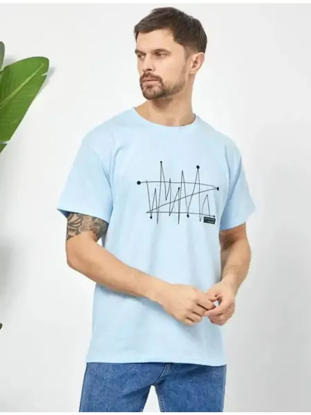 WIN Fashion Футболка оверсайз с принтом длинная повседневная