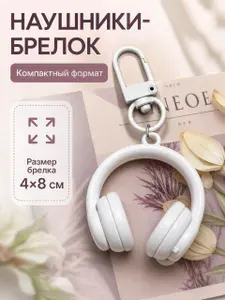 Брелок-обвес наушники,акрил,белые