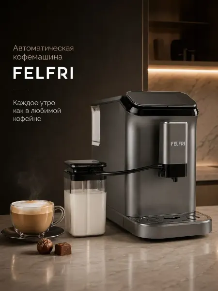 FELFRI Кофеварка кофемашина для кухни с WI-FI приложением FCM-006