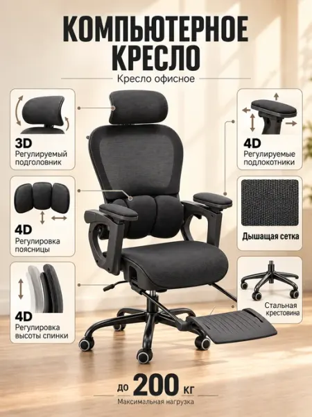 Кресло компьютерное ортопедическое игровое офисное Youvogue