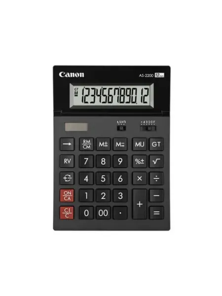 Калькулятор AS-2200 настольный 12-разрядный для офиса CANON