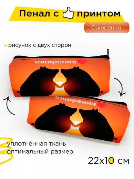 Пенал школьный Ожирение, 1 шт Sunshine-Craft