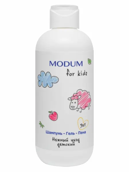 Шампунь для волос-гель-пена 3 в 1 MODUM FOR KIDS Нежный уход детский 400 г