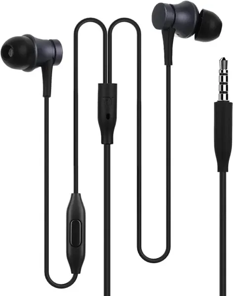Наушники проводные вакуумные Mi In-Ear Headphones Basic Black, микрофон, 93 Дб, 3.5 мм, черные