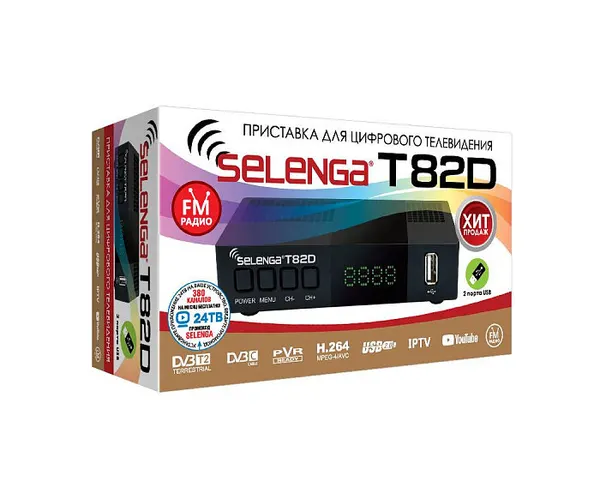 ТВ приставка для телевизора SELENGA T-82D Поддержка DVB-T2/DVB-C/IPTV