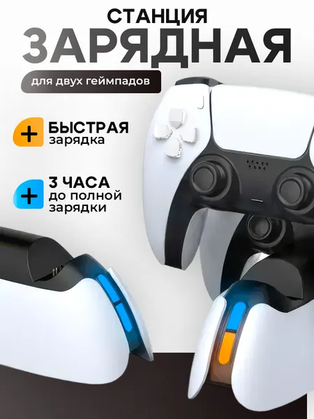 Зарядная станция для 2-х контроллеров с индикаторами заряда для P-5