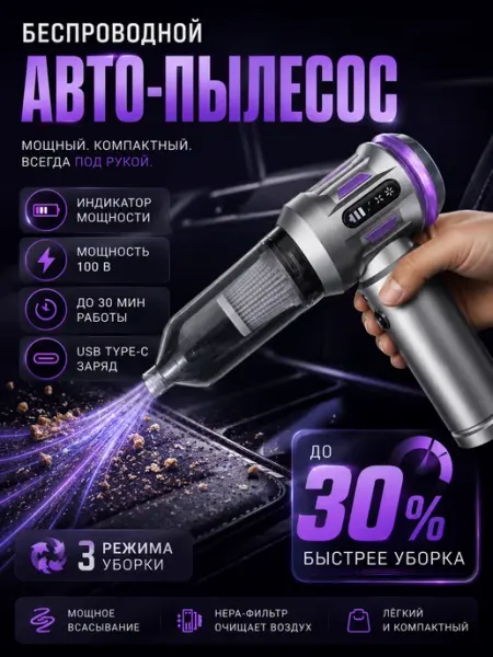 Беспроводной пылесос-воздуходувка 2 в 1