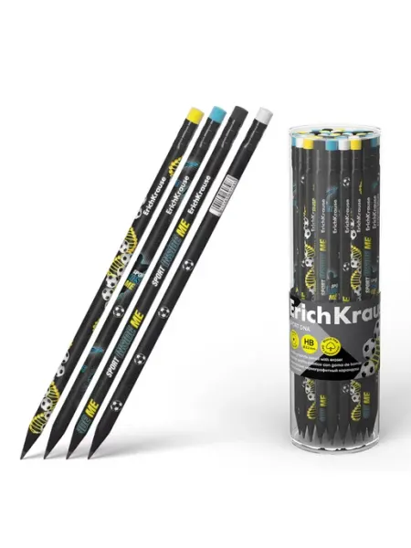 Чернографитный карандаш пластиковый Sport DNA HB, 42 шт ErichKrause