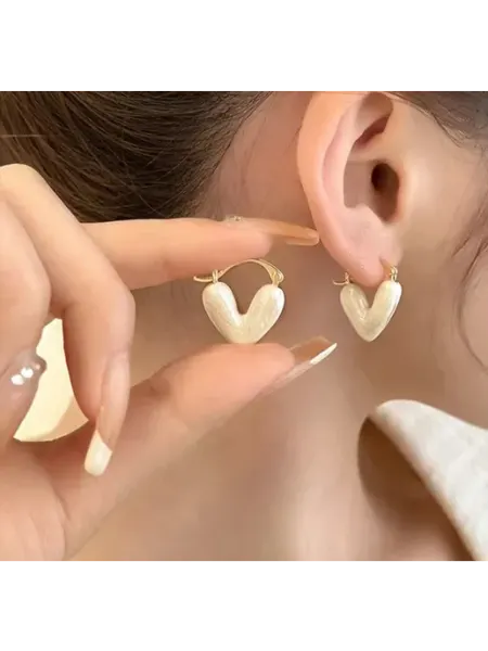 Серьги сердечки