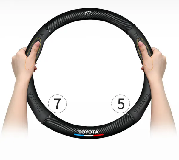Спортивная оплетка-чехол на руль MyPads для автомобиля Ford/Форд fusion, mondeo, focus, fiesta, kuga (круглый - размер М) диаметр 37-38 см