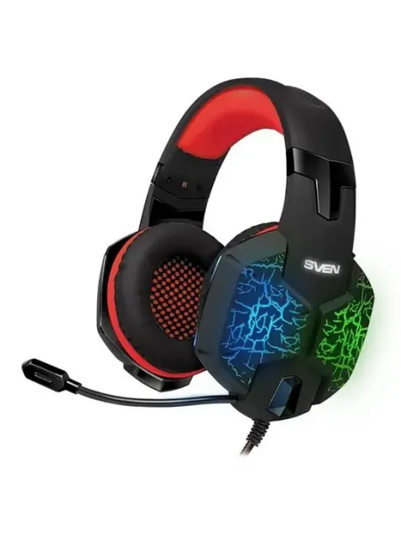 AP-U988MV Игровые стереонаушники с микрофоном черный-кр Sven