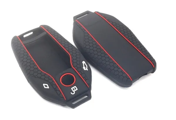 Защитный, ультралегкий, силиконовый чехол MyPads M-237194 черный для автомобильного интерактивного смарт ключа с дисплеем марки BMW БМВ X1 X2 X3 X4.