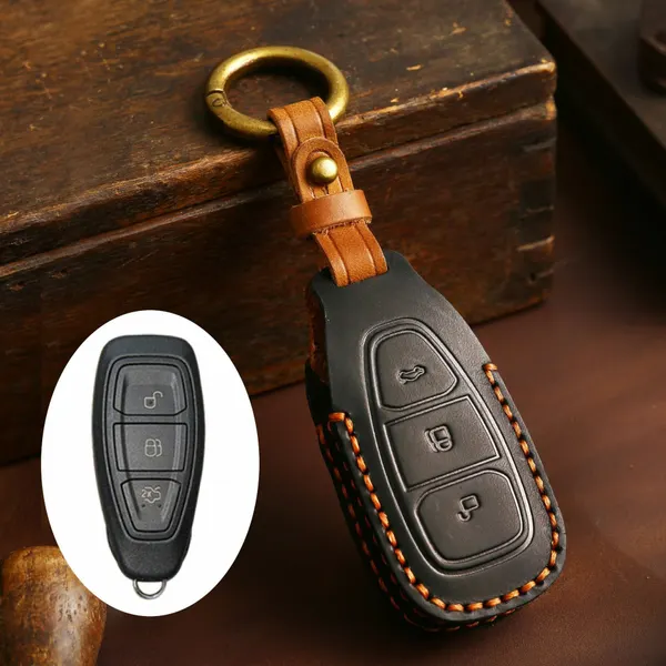 Кожаный чехол MyPads для автомобильного брелока Ford Mondeo Fiesta Kuga Edge Ranger ST Line MK2 MK3 Focus Ecosport