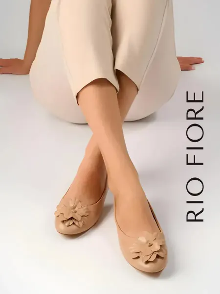 Rio Fiore Балетки туфли с цветами мягкие офисные на низком каблуке