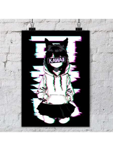 Постер Аниме девушка KAWAII Janime