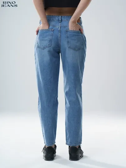 Женские светлые джинсы MOM FIT, "Ocean wave" от Rino Jeans