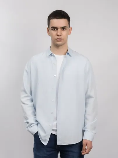 Рубашка regular fit из тенсела и льна JUST JT9502-1225