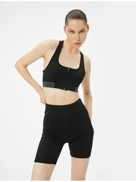 KOTON Спортивный топ бра без чашек Slim Fit с U-образным вырезом