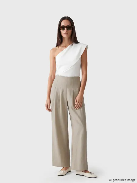 LC Waikiki Женские плиссированные брюки loose fit