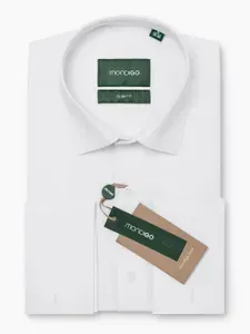 Рубашка Mondigo под запонки приталенная SLIM FIT с длинным рукав
