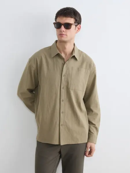 LC Waikiki Мужская рубашка из габардина regular fit