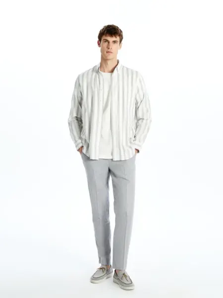 LC Waikiki Мужские брюки Slim Fit из льняной смеси