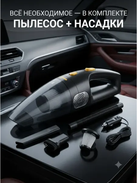 Автомобильный пылесос 12w