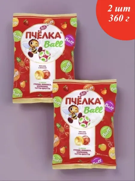 Конфеты "Пчелка-Ball" с начинкой, 180 г, 2шт B&B кондитерская фабрика