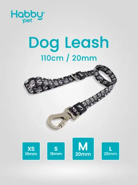 Поводок для собак средних пород Black Reaper M Habby Pet