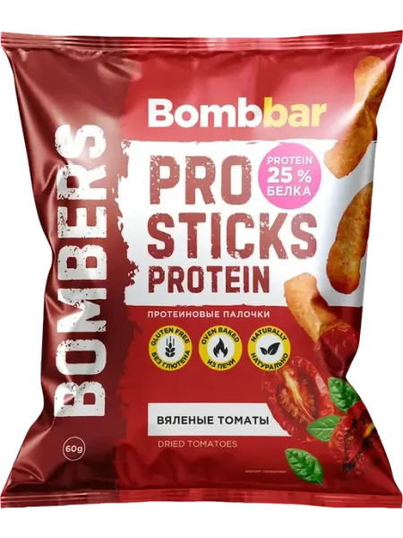 Палочки кукурузные протеиновые BOMBBAR со вкусом вяленые том
