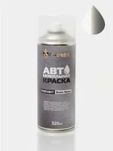Краска FORD, код UX, INGOT SILVER, автомобильная эмаль FixPaint Spray в аэрозольном баллончике 520 мл