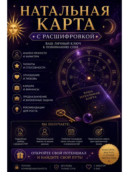 Звездный путь Натальная карта с расшифровкой