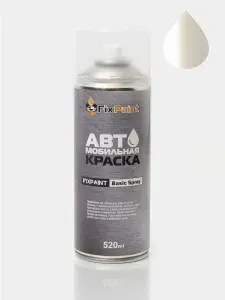 Краска NISSAN, код QX3, SATIN WHITE, автомобильная эмаль FixPaint Spray в аэрозольном баллончике 520 мл