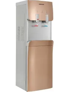 Напольный кулер для воды NORDFROST FK-55 G с компрессорным охлаждением и нагревом, с шкафчиком, золотистый. Товар уцененный