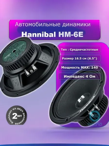 Среднечастотная автомобильная акустика Alphard Hannibal HM-6