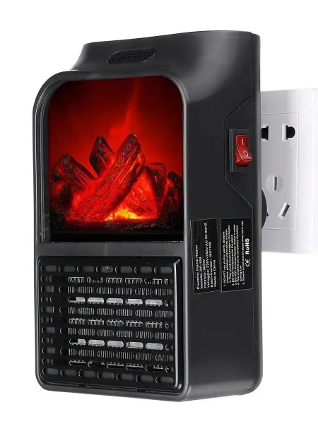 GoodStore24 Обогреватель с LCD-дисплеем Flame Heater с пультом