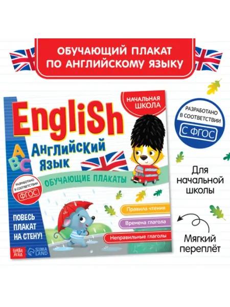 Обучающие плакаты по английскому языку Буква-Ленд