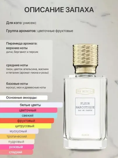 Парфюмерная вода Fleur Narcotique унисекс для женщин и мужчин, летний осенний аромат